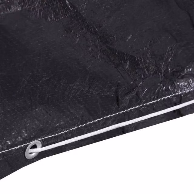 Berkfield Home Durable Water Repellent Garden Furniture Cover with 10 Eyelets, Black, W: 205 cm, D: 90 cm