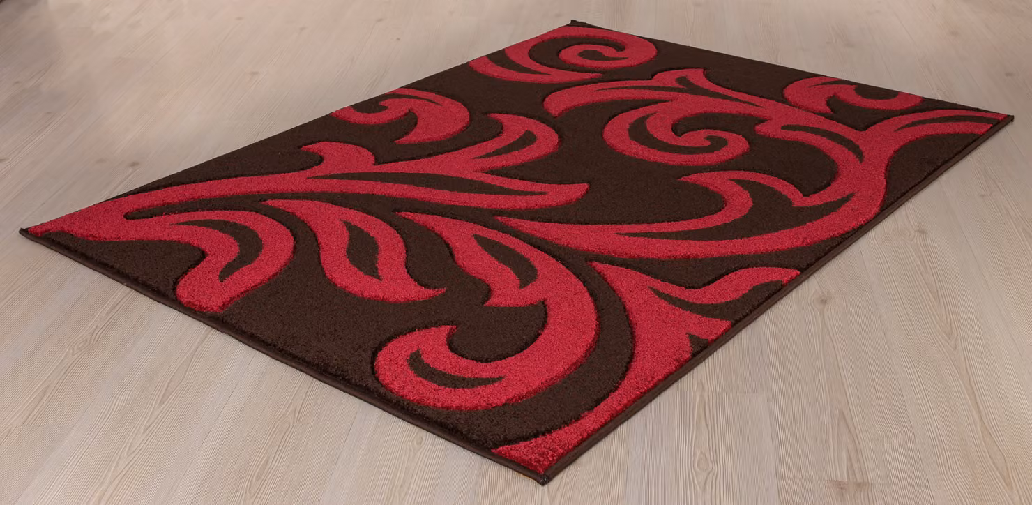 Smart Living Florence Modern Hand Carved Area Rug in Brown, W: 60 cm x L: 110 cm – 2