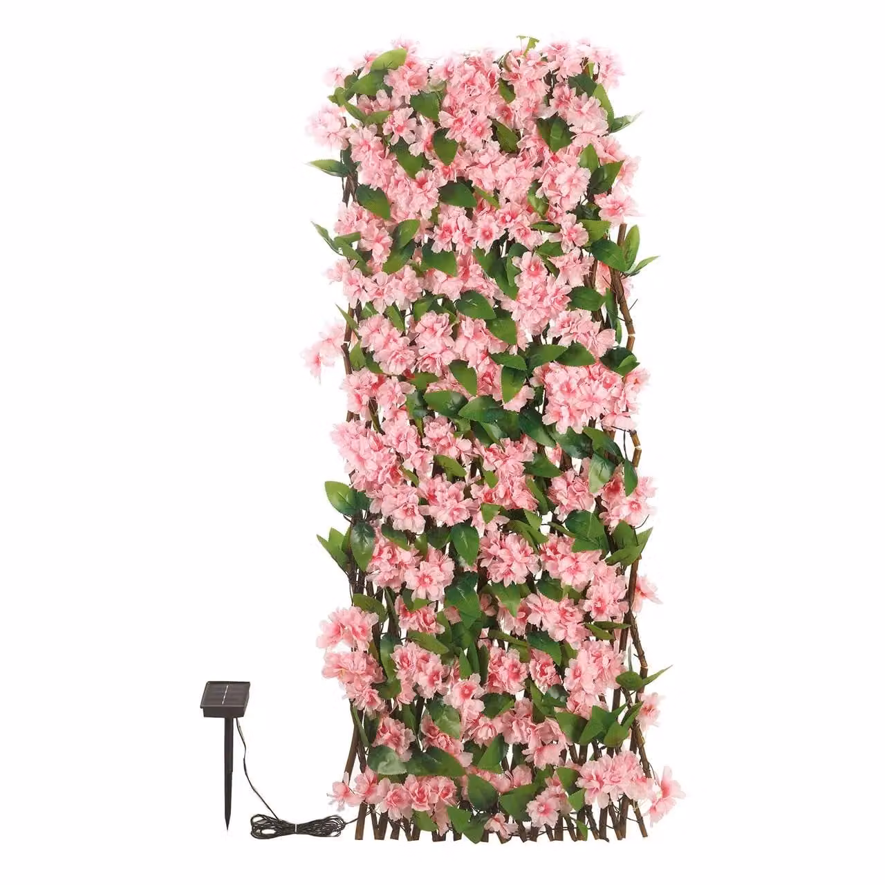 mysmartbuy Artificial Pink Cherry Blossom Garden Trellis with 75 Solar LED Lights, H180 x W90 cm – 2