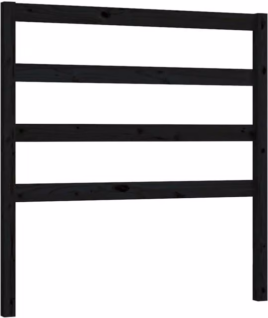 Berkfield Home Black Solid Pine Wood Bed Headboard, W/D/H: 81 x 4 x 100 cm