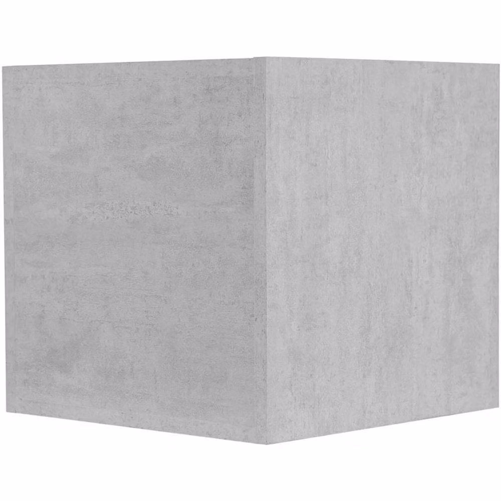 Nordara Medium 12 inch Storage Box Concrete Effect Record Display Cabinet Unit in Grey, W: 100 cm, D: 15 cm – 2