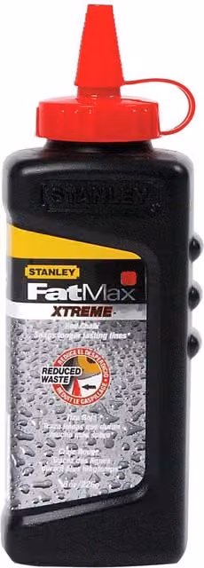 Stanley FatMax Indelible and Weather-Resistant Chalk Refills, 225g, Red and Black