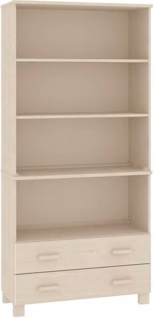 Berkfield Home Hamar Highboard in Solid Honey Brown Pine Wood