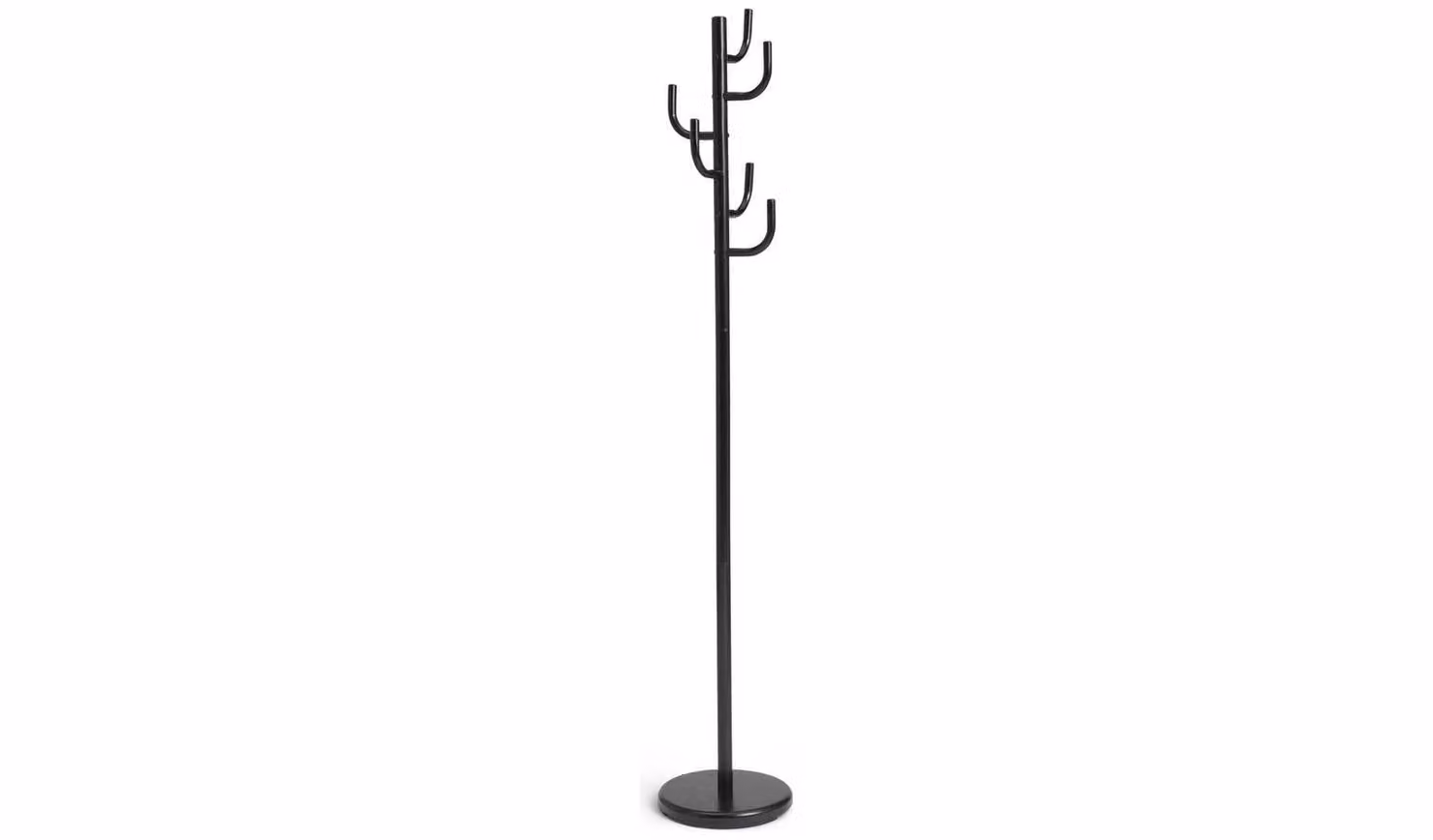 Black Metal Minimalist Steel Coat Stand for Hallway, Bedroom or Bathroom