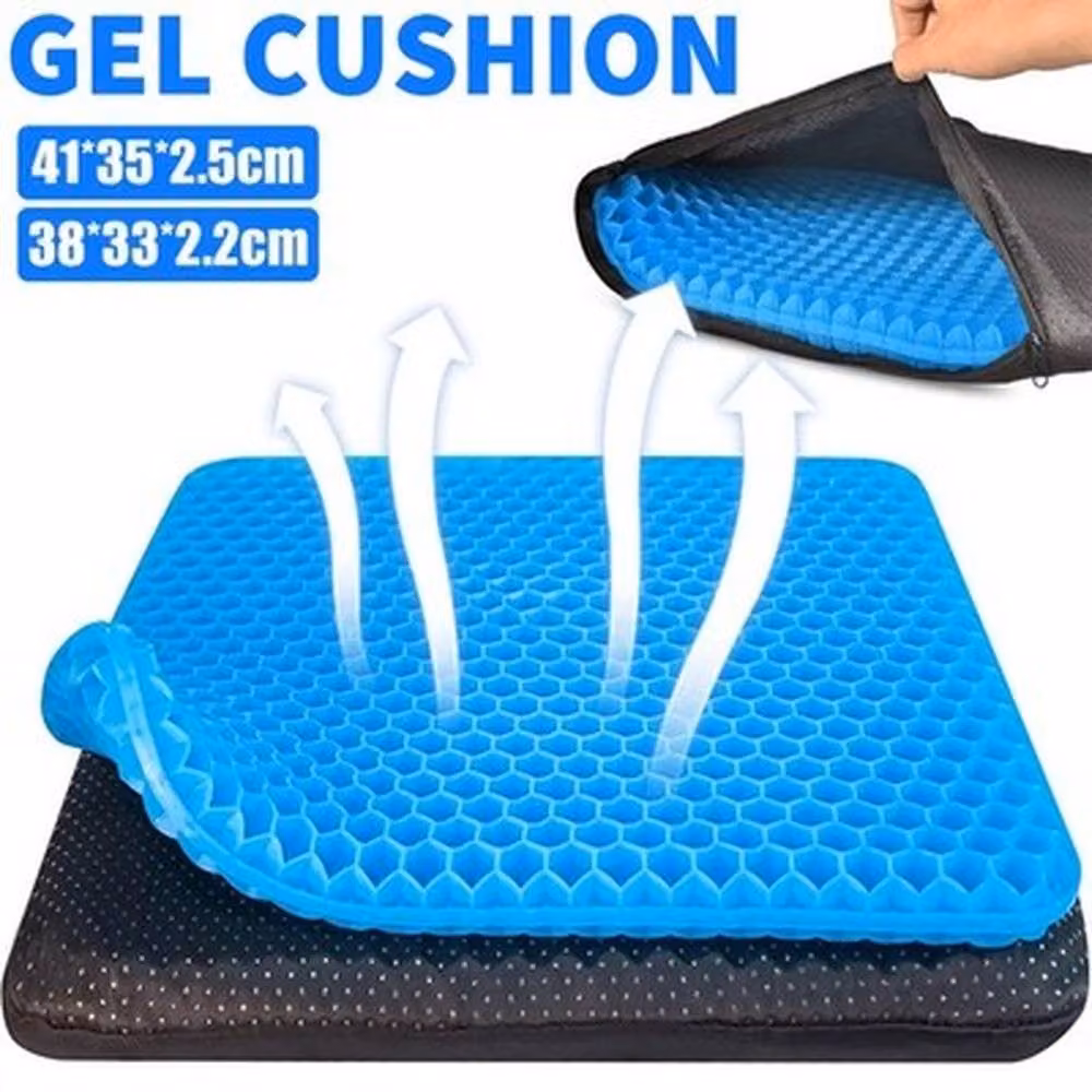 Kelvenix Gel Seat Cushion, Blue, W/D/H: 38 x 33 x 2.5 cm – 3