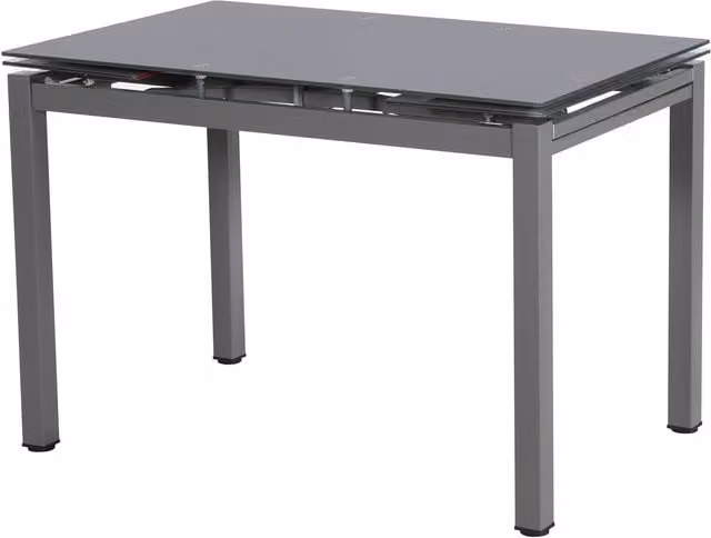 Modernique Modico Grey Tempered Glass Extending Rectangular Dining Table