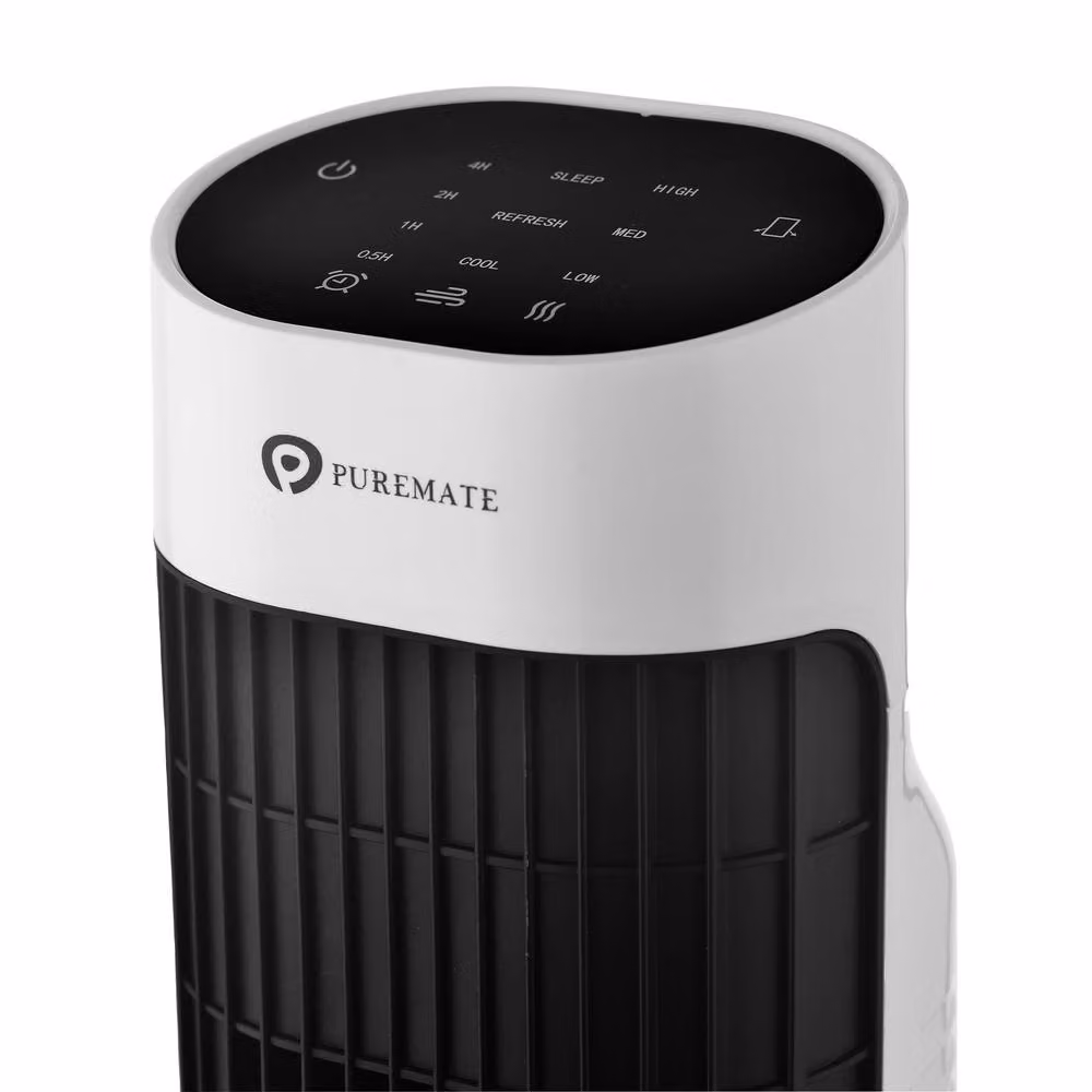 PureMate 32-inch Oscillating Tower Fan with Remote Control, Timer and Sleep Mode in Black – 2