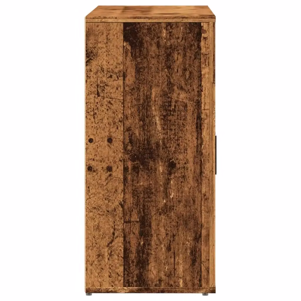 Berkfield Home Rustic Old Wood Sideboard in Brown, W/D/H: 80 x 33 x 70 cm – 4