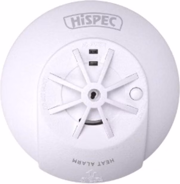Hi-Spec Hssa/He/Ff10 Mains Power Interconnectable Fast Fix Heat Detector in White