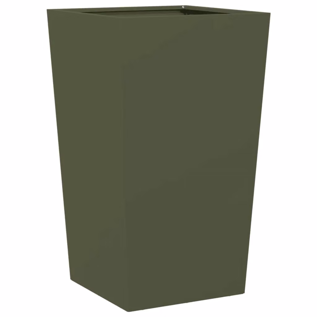 Berkfield Home Steel Garden Planter Tub, Green, H 75 cm x W 45 cm x D 45 cm – 2