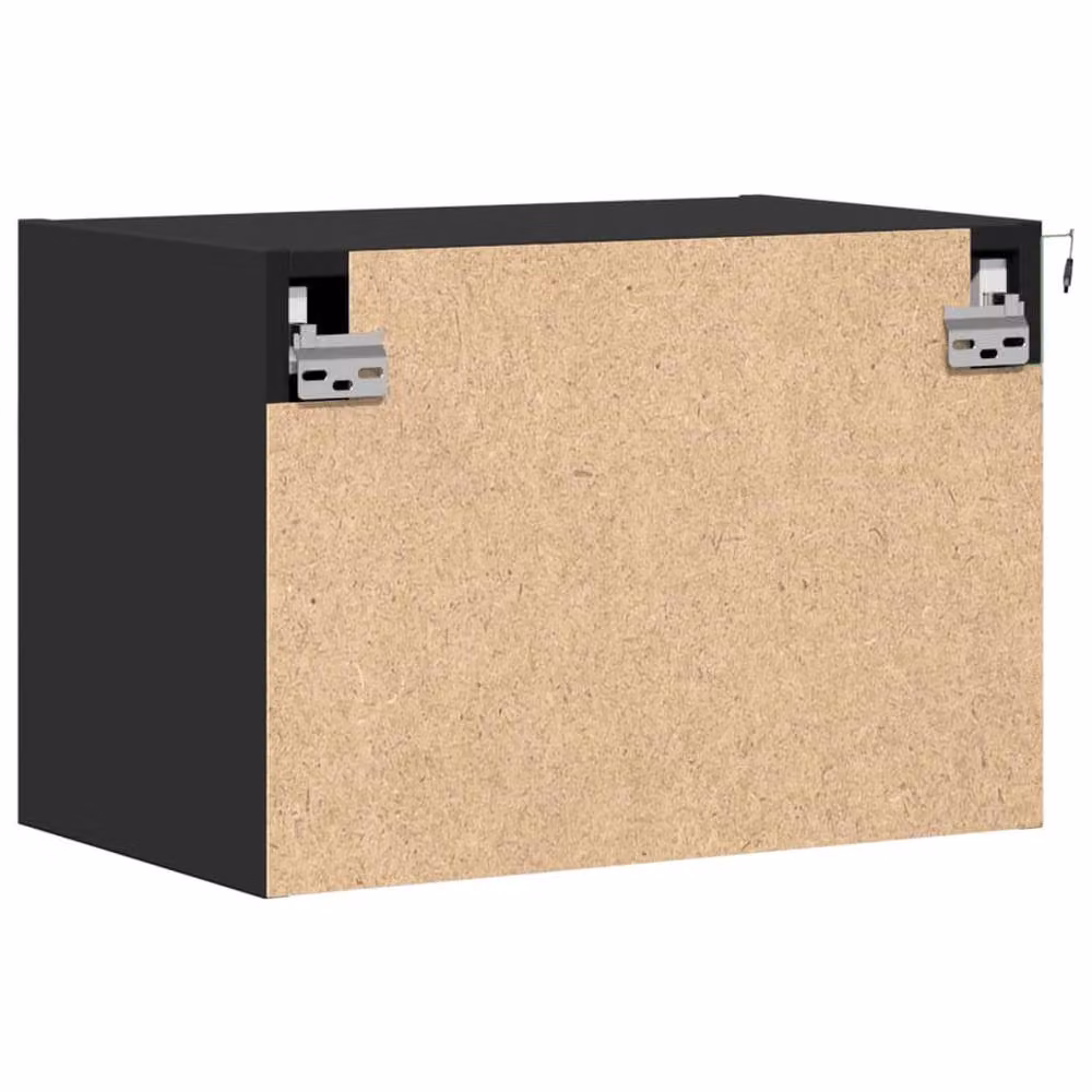 Berkfield Home Set of 2 Black Wall-mounted Bedside Cabinets with Integrated LED Lighting – 6