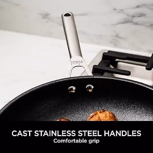 Ninja ZEROSTICK Stainless Steel 16cm Non-Stick Saucepan with Glass Lid, Silver, C60216UK – 4
