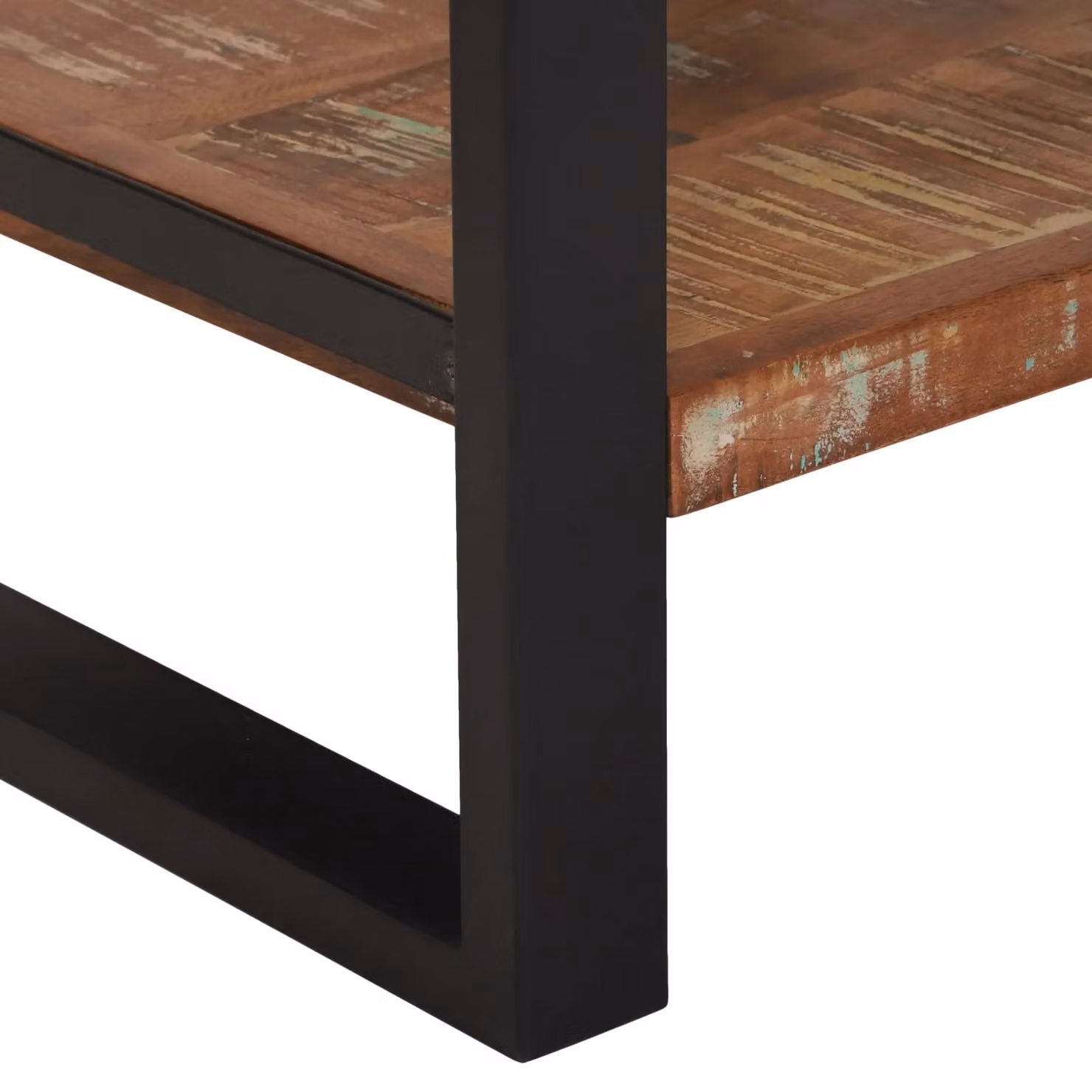 Berkfield Home Telephone Stand in Brown Reclaimed Solid Wood, W/D/H: 40 x 40 x 80 cm – 6