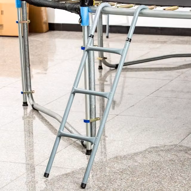 HOMCOM Steel Trampoline Ladder in Grey
