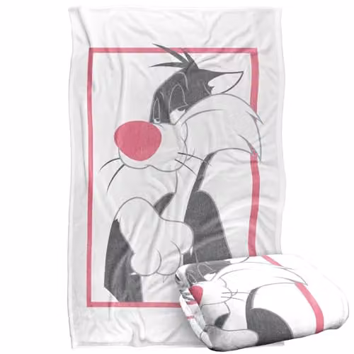 Warner Bros. Looney Tunes Sylvester Claws Super Soft Silky Touch Fleece Throw Blanket, Multicolour, W/D/H: 91 x 147 cm – 1