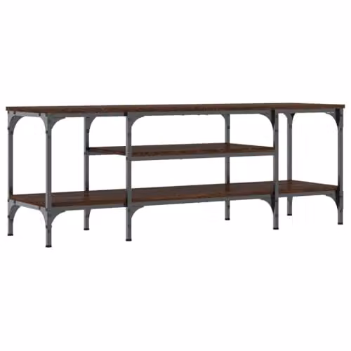 vidaXL Industrial TV Cabinet in Brown Oak, W/D/H: 121 x 45 x 45 cm – 1
