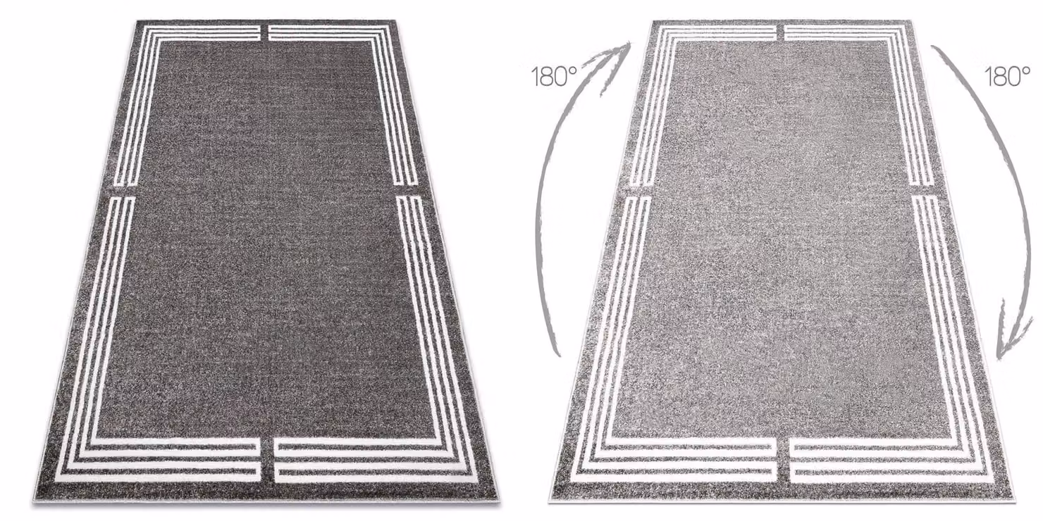 RugsX Mateo Modern Grey Rectangular Rug with High-Low Effect, W/D/H: 120 x 170 cm – 2