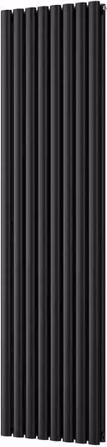 Omeara Black Designer Double Panel Radiator with Feet