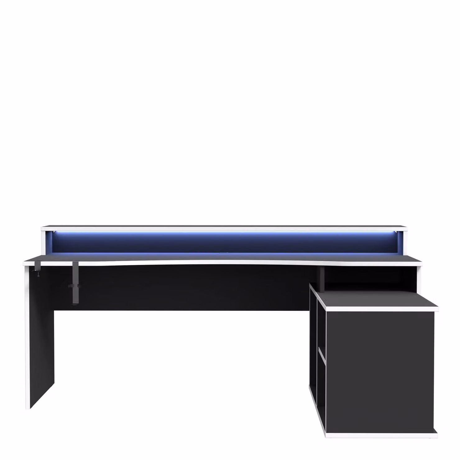 Furniture To Go Loadout Black Gaming Desk with 3 Shelves and Colour Changing LED – 2