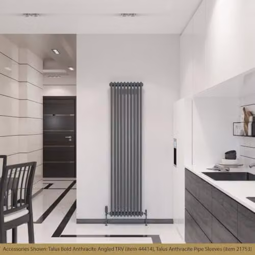 UK Radiators Alpha 3 Column Vertical Traditional Cast-Iron Style Radiator in Anthracite, H 1800 mm x W 465 mm – 3