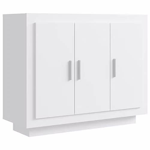 vidaXL Modern White Sideboard in MDF, W/D/H: 92 x 35 x 75 cm
