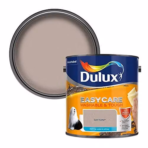 Dulux Easycare Washable and Tough Matt Emulsion Paint for Walls and Ceilings, Beige, 2.5 l – 1