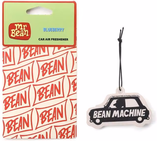 Mr Bean Blueberry Hanging Car Air Freshener, Black