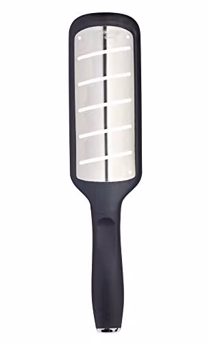 MasterClass West Blade Handheld Stainless Steel Fine Cheese Grater with Non-Slip Handle, Black, H 29 cm x W 6.5 cm – 1