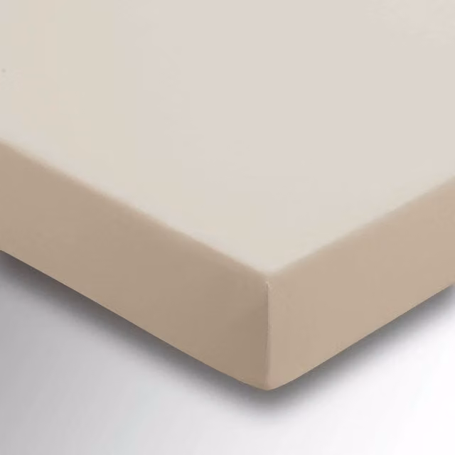Helena Springfield Percale Cotton Fitted Sheet, Stone, 180 x 200 cm