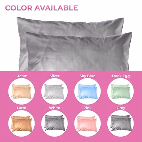 Home Sweet Home UK Grey Microfibre Pillowcase Set of 2 with Envelope Closure, W: 48 cm x L: 74 cm – 5