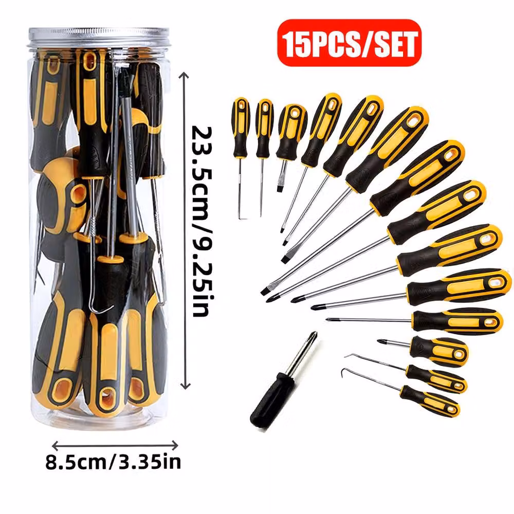 Havendro 14-Piece Magnetic Screwdriver Set with Philips, Flat and Slotted Grips in Multicolour – 2