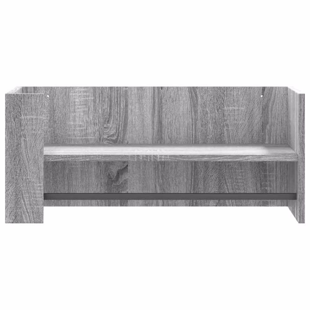Berkfield Home Wall Mounted Shelf in Grey Sonoma, W: 70.5 cm, D: 35 cm, H: 30.5 cm – 3