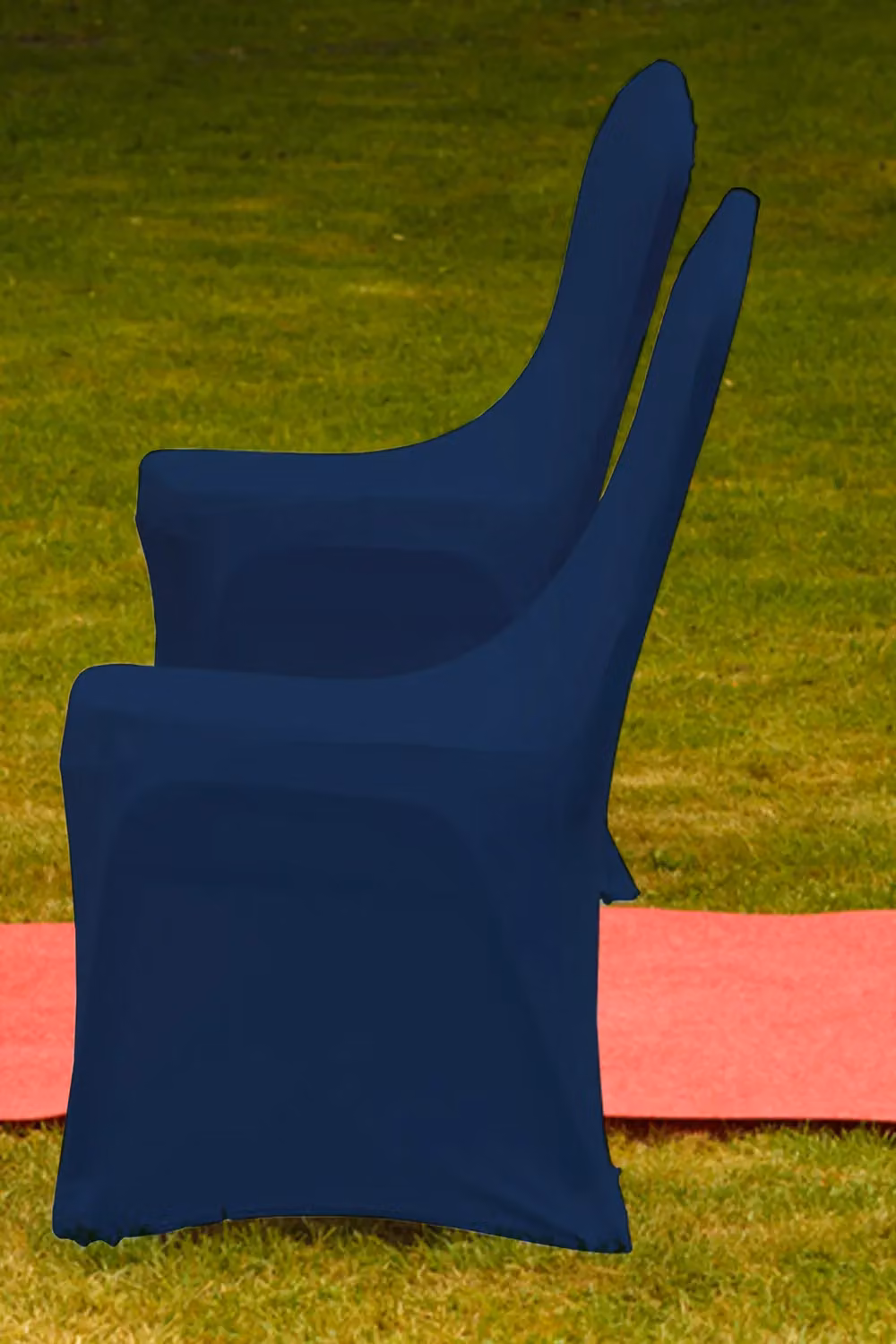 Neel Blue Stretch Dining Chair Cover in Navy Blue, Washable Spandex Polyester Slipcover – 5