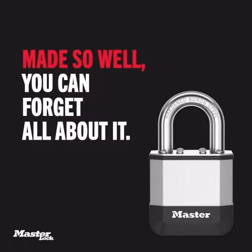 Master Lock Elite Laminated Steel Padlock 45mm in Silver – 7