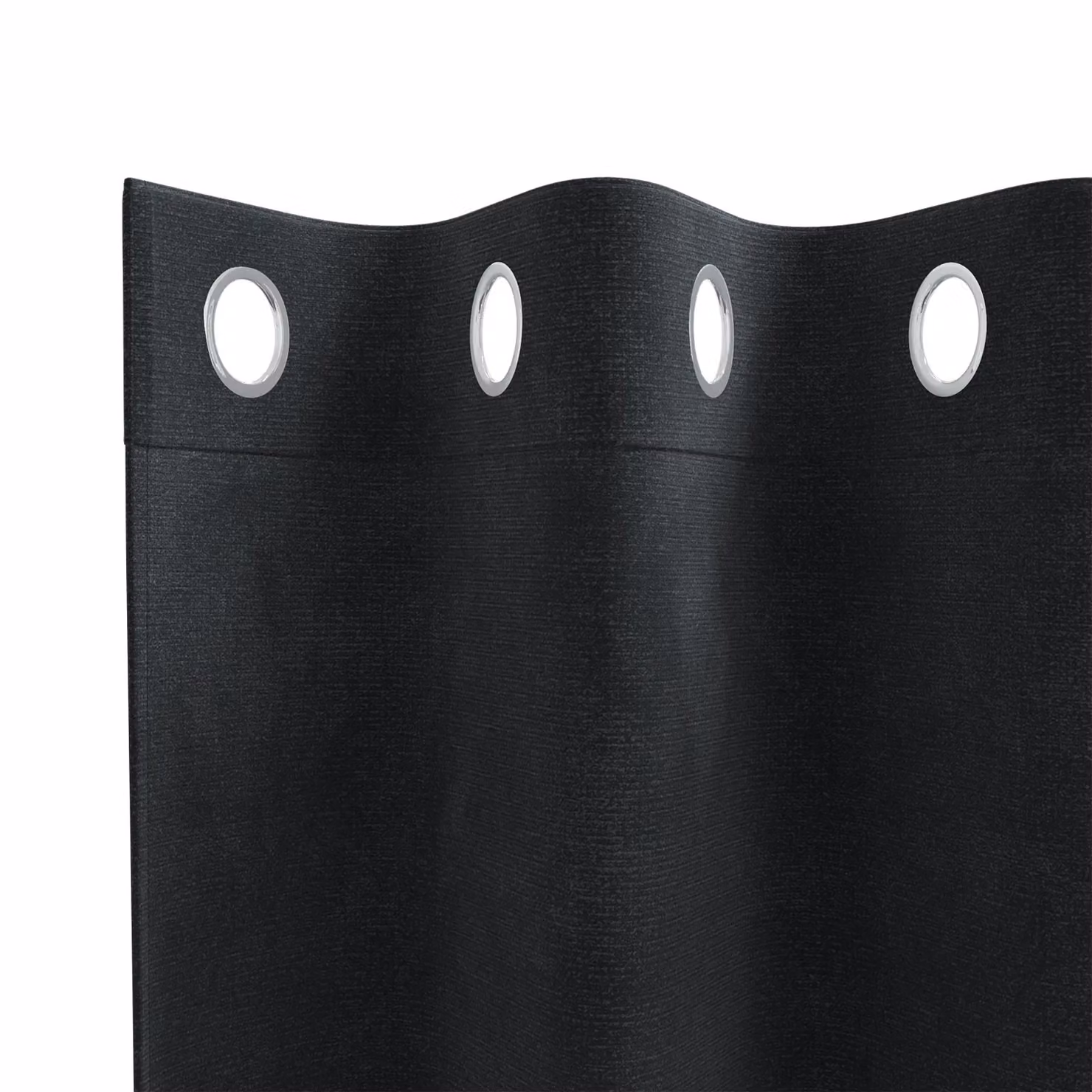 Berkfield Home Blackout Velvet Eyelet Curtains, 2 Pack, Black – 4