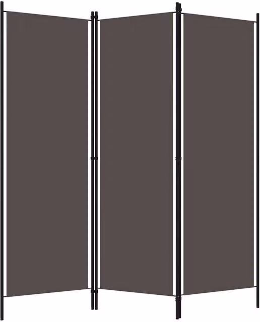 Berkfield Home 3-Panel Room Divider in Anthracite Grey, W/H: 150 x 180 cm – 1