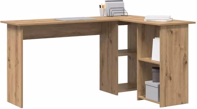 Berkfield Home Modern Artisan Oak Computer Desk in Light Brown