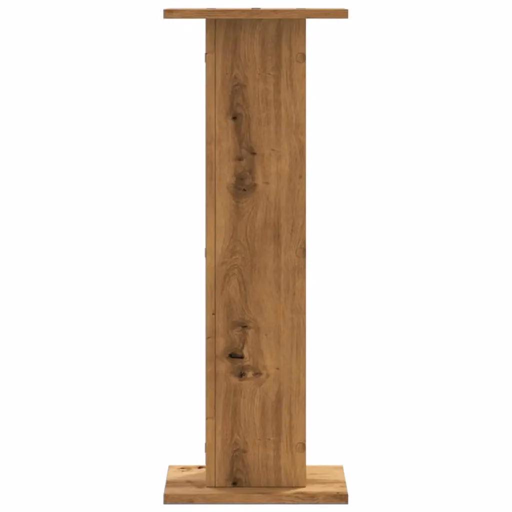 Berkfield Home Set of 2 Artisan Oak Plant Stands in Brown, W/D/H: 30 x 30 x 80 cm – 4