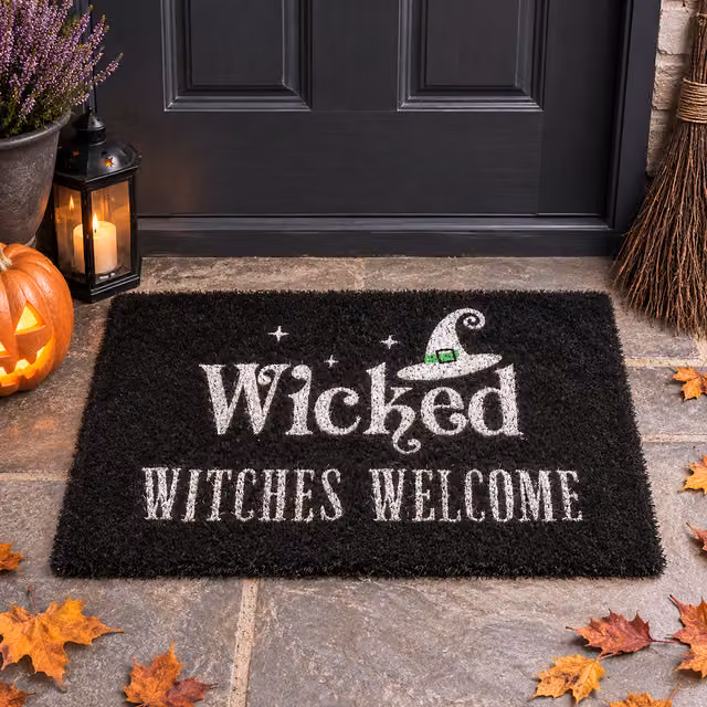 Marco Paul Black Wicked Witches Welcome Rectangular Door Mat
