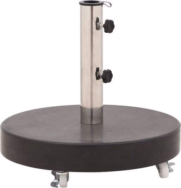 Berkfield Home Round Black Granite Parasol Base, 30 kg – 1