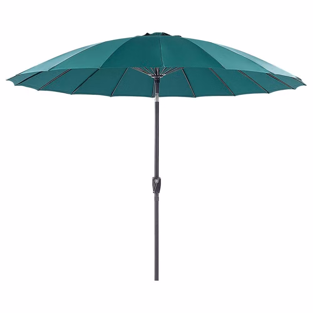 Wyld and Coco Market Garden Parasol in Emerald Green with Aluminium Crank and Tilt mechanism, Diameter: 255 cm – 2