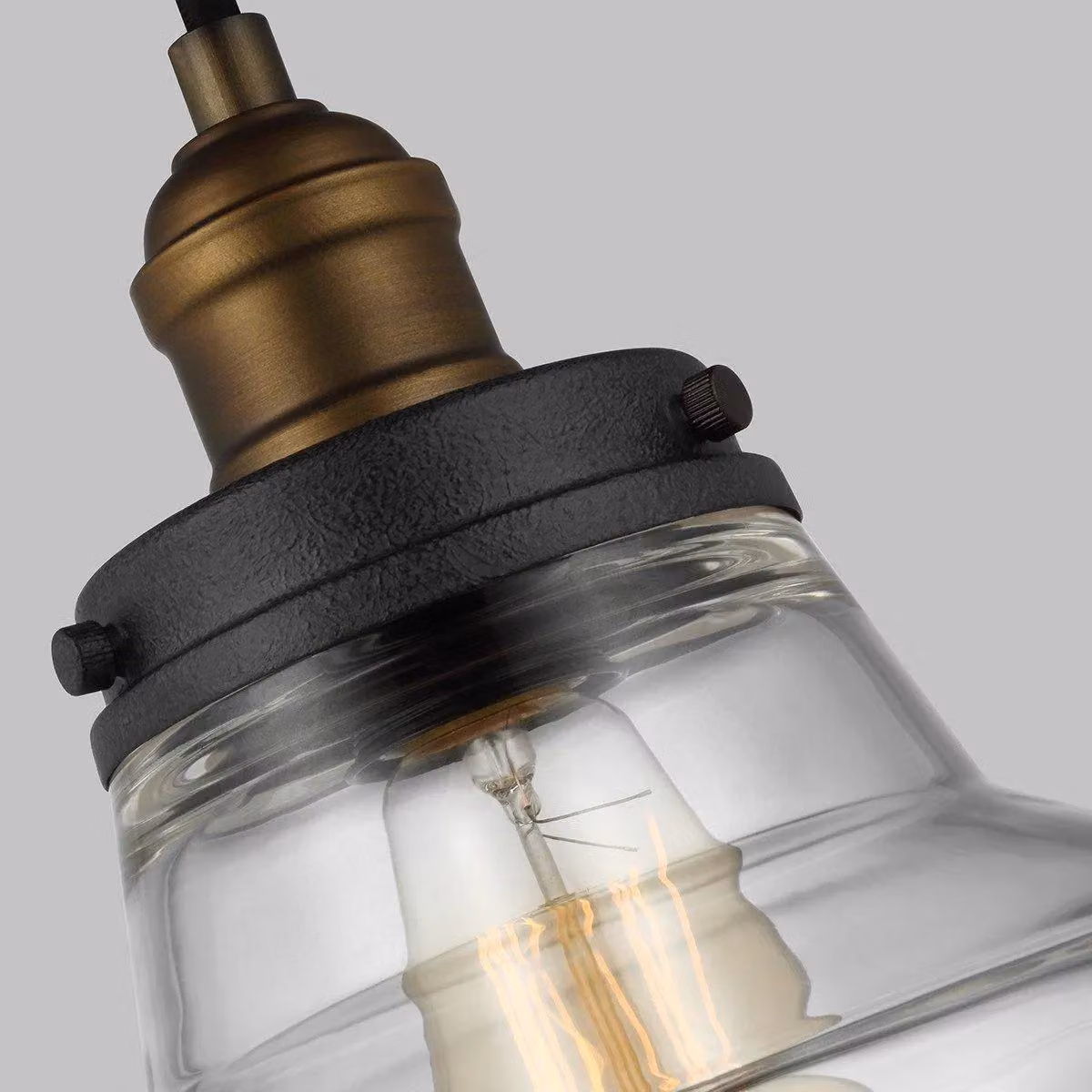 Netlighting Baskin Dome Ceiling Pendant Light in Brass and Yellow Glass, Diameter: 25.4 cm – 2