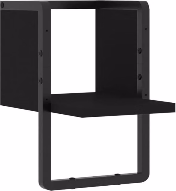 Berkfield Home Wall Mounted Bar Shelf in Black, W/D/H: 20 x 25 x 30 cm – 1