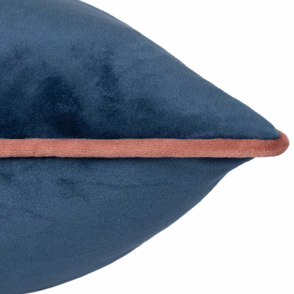 furn Meridian Velvet Square Cushion in Petrol, Pink and Blue, W/D/H: 55 x 55 x 55 cm – 6