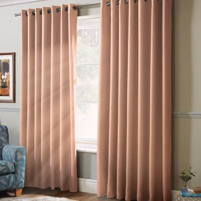 Terrys Pink Blackout Eyelet Curtains with Thermal Insulation