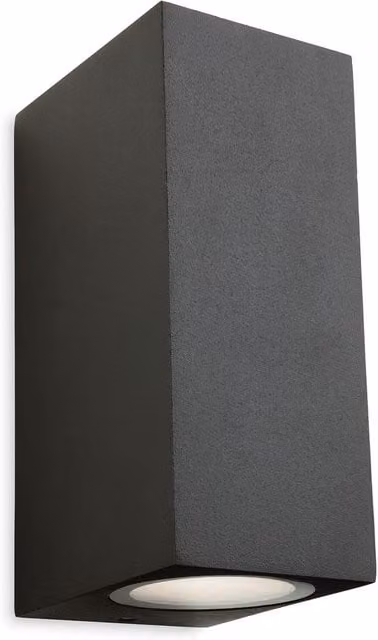 Firstlight Capital LED 2 Light Outdoor Up Down Wall Light in Graphite, IP54 Rated