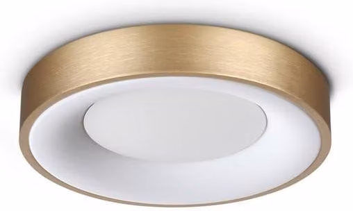 Netlighting Planet Integrated LED Semi Flush Ceiling Light in Gold/Brass, Diameter: 30 cm