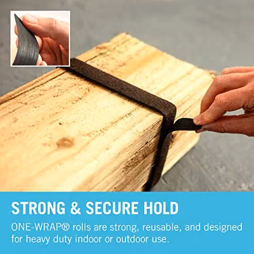 VELCRO Brand ONE-WRAP Reusable Cut-to-Length Ties, Black – 2