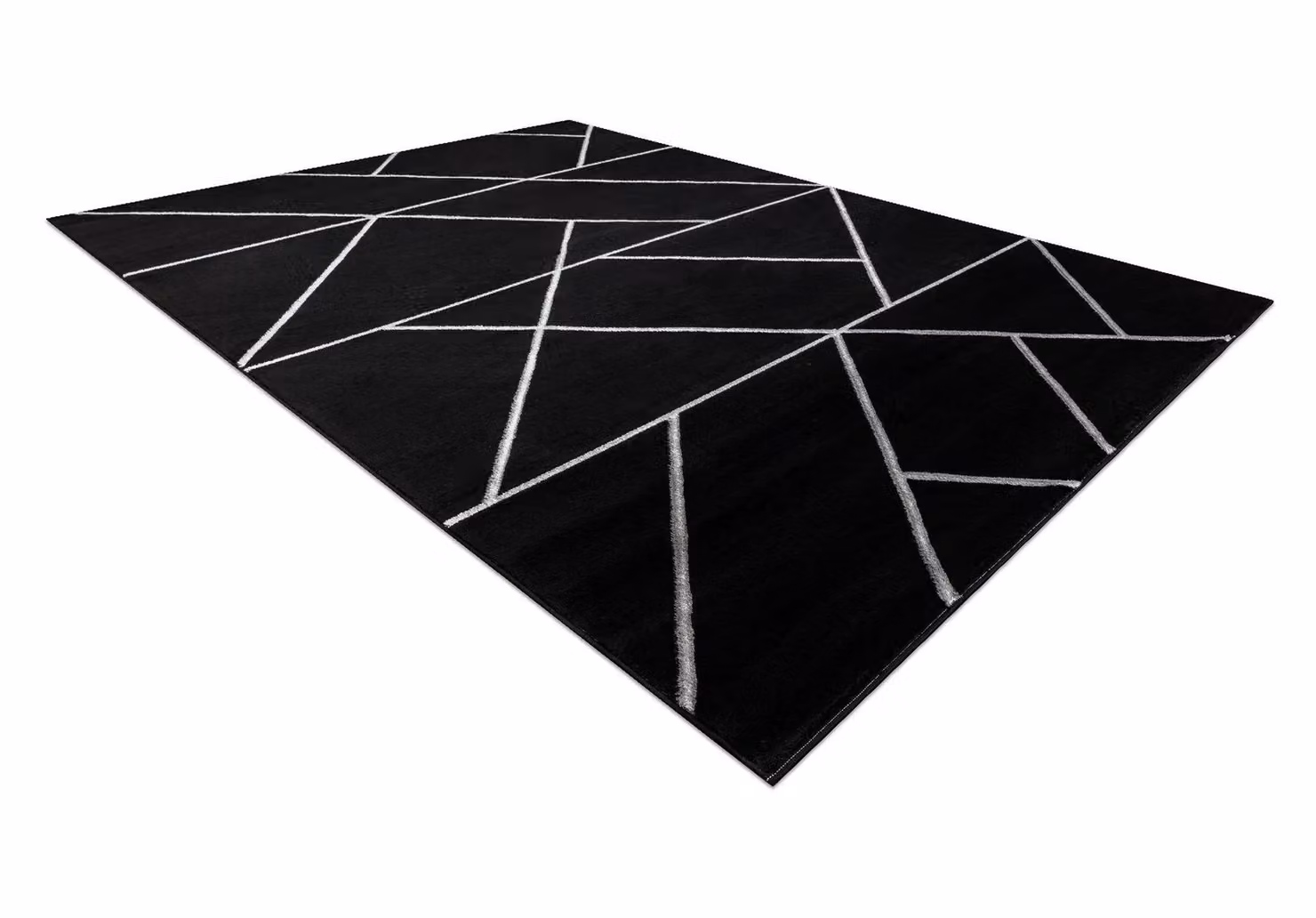 RugsX Emerald Geometric Rug in Black, W: 120 cm, L: 170 cm – 3