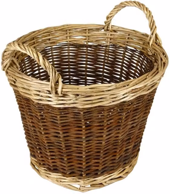 Hearth and Home Two Tone Log Basket in Brown